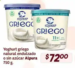 Soriana Híper Alpura yoghurt griego oferta