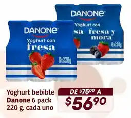 Soriana Híper Danone yoghurt bebible oferta