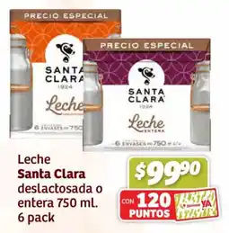 Soriana Híper Santa Clara leche deslactosada o entera oferta