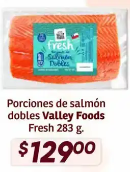 Soriana Híper Valley Foods porciones de salmón dobles oferta