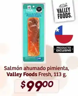 Soriana Híper Valley Foods salmón ahumado pimienta oferta