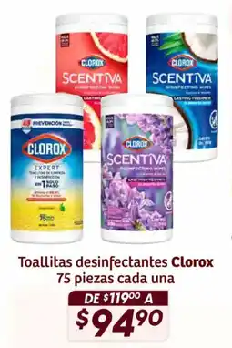 Soriana Híper Clorox toallitas desinfectantes oferta