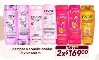 Soriana Híper Elvive shampoo o acondicionador oferta