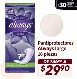 Soriana Híper Always pantiprotectores largo oferta