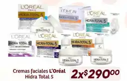 Soriana Híper LÓreal Hidra Total 5 cremas faciales oferta