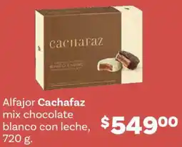 Soriana Híper Cachafaz alfajor mix chocolate blanco con lech oferta