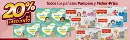 Soriana Híper Todos los pañales Pampers y Fisher-Price oferta