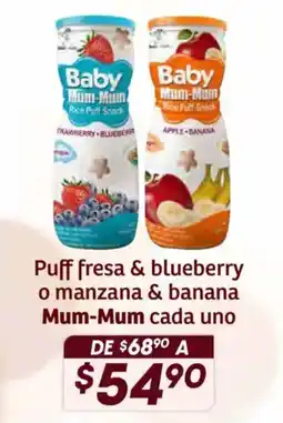 Soriana Híper Baby Mum-Mum puff oferta