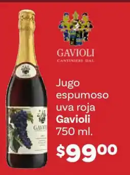 Soriana Híper Gavioli jugo espumoso uva roja oferta