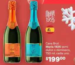 Soriana Híper María 1926 cava brut semi dulce o demiseco oferta