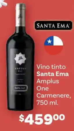 Soriana Híper Santa ema vino tinto amplus one carmenere oferta