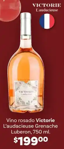 Soriana Híper Victorie vino rosado l'audacieuse grenache luberon oferta
