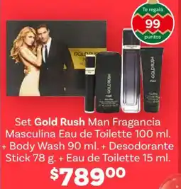 Soriana Híper Set gold rush man fragancia masculina eau de toilette oferta