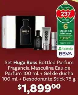 Soriana Híper Set hugo boss bottled parfum fragancia masculina eau de parfum oferta