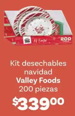 Soriana Híper Valley food kit desechables navidad oferta