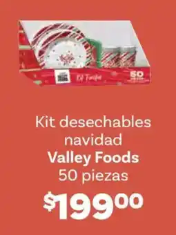 Soriana Híper Valley foods kit desechables navidad oferta