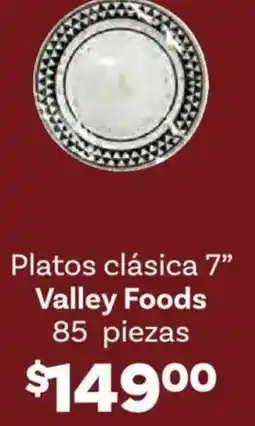 Soriana Híper Valley foods platos clásica 7" oferta