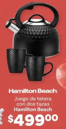 Soriana Híper Hamilton beach juego de tetera con dos tazas oferta