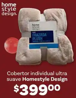 Soriana Híper Homestyle design cobertor individual ultra suave oferta