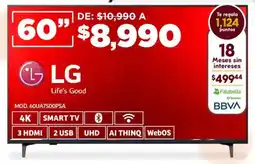 Soriana Híper Lg smart tv 60" oferta