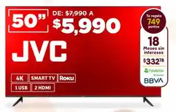 Soriana Híper Jvc smart tv 50" oferta