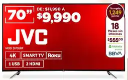 Soriana Híper Jvc smart tv 70" oferta