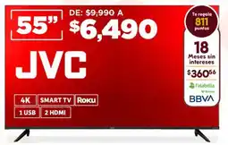 Soriana Híper Jvc smart tv 55" oferta