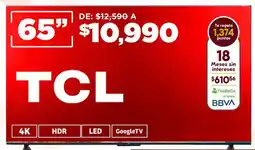 Soriana Híper Tcl led googletv 65" oferta
