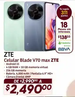 Soriana Híper Zte celular blade V70 max oferta
