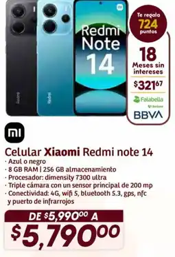 Soriana Híper Xiaomi redmi note celular note 14 oferta