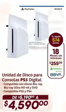 Soriana Híper PS5 digital unidad de disco para consolas oferta