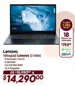 Soriana Híper Lenovo ideapad 1i intel oferta