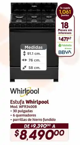 Soriana Híper Whirlpool estufa oferta