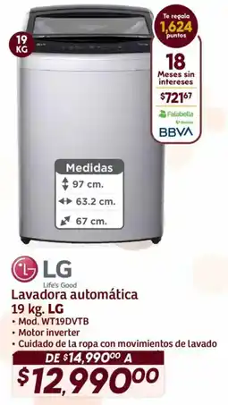 Soriana Híper Lg lavadora automática oferta