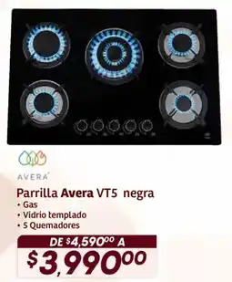 Soriana Híper Avera parrilla VT5 negra oferta