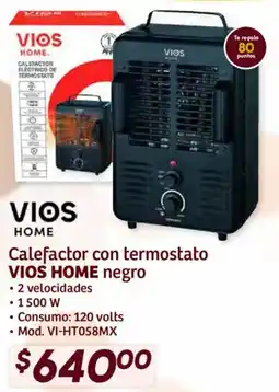 Soriana Híper Vios home calefactor con termostato oferta