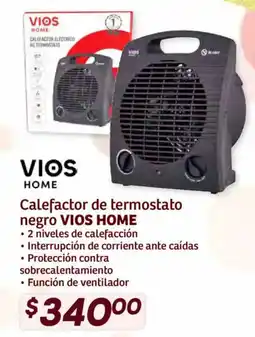 Soriana Híper Vios home calefactor de termostato negro oferta