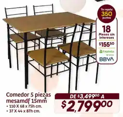 Soriana Híper Comedor mesamdf oferta