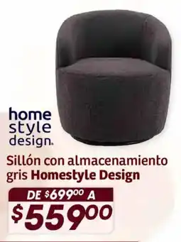 Soriana Híper Home style design sillón con almacenamiento oferta