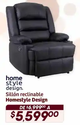Soriana Híper Home style design sillón reclinable oferta