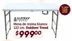 Soriana Híper Outdoor trend mesa de resina blanca oferta