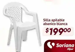Soriana Híper Silla apilable abanico blanca oferta