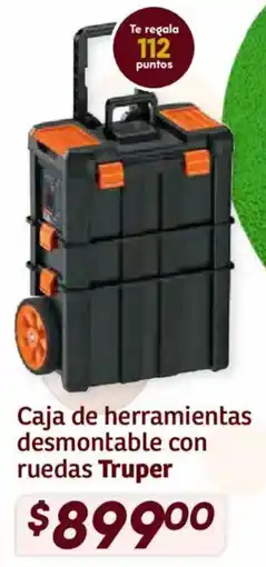 Soriana Híper Truper caja de herramientas desmontable con ruedas oferta