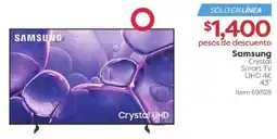 Costco Samsung crystal smart tv uhd 4k 43" oferta