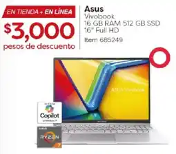 Costco Asus vivobook 16" full hd oferta