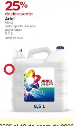 Costco Ariel vivid detergente líquido para ropa oferta