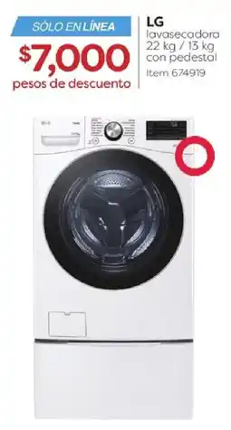 Costco Lg lavasecadora con pedestal oferta