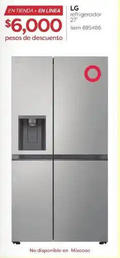 Costco Lg refrigerador 27" oferta