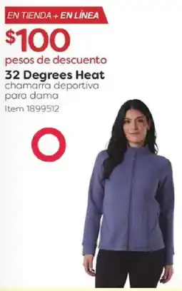 Costco 32 degrees heat chamarra deportiva para dama oferta