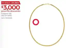 Costco Cadena 14k oro amarillo oferta
